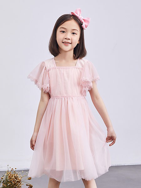ABCKIDS2023春夏季粉色连衣裙