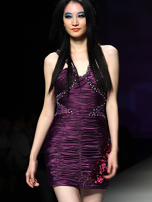 Dormiyan女装2023春夏季紫色礼服