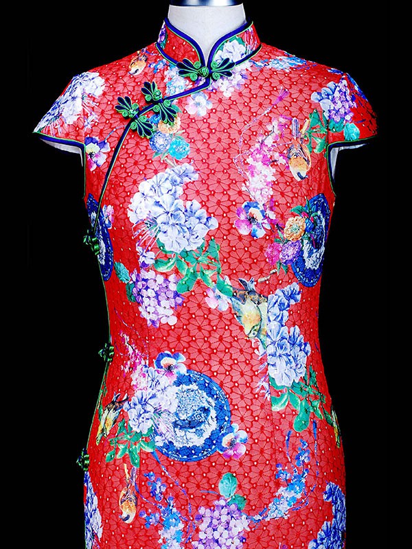 Dormiyan女装2023春夏季红色旗袍