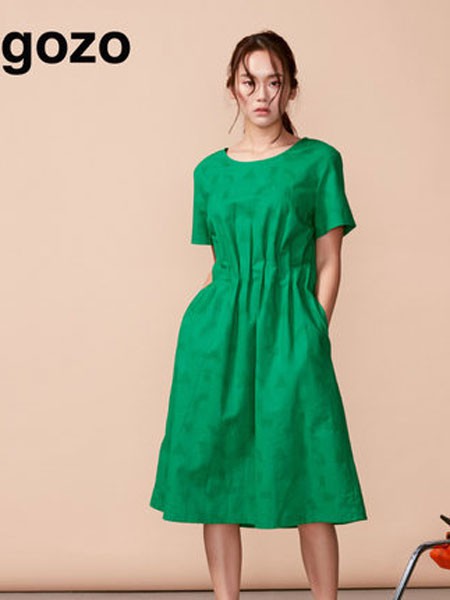 BearTwo2023春夏季绿色连衣裙
