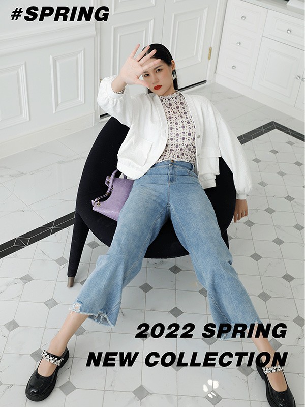 卡芙芮女装2023春夏季白色衬衫