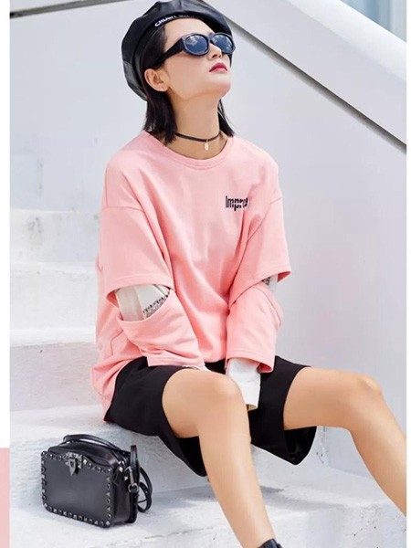 艺素2023春夏季粉色T恤