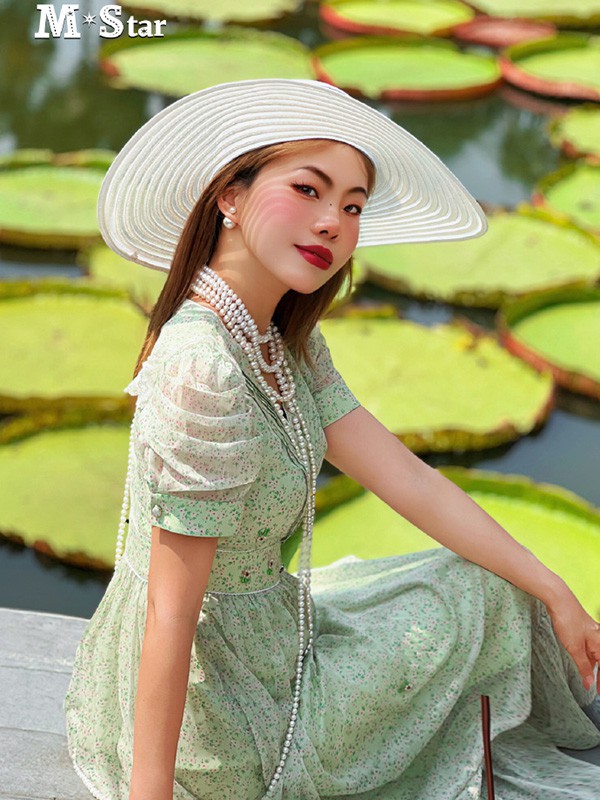曼诺·比菲女装2023春夏季绿色连衣裙