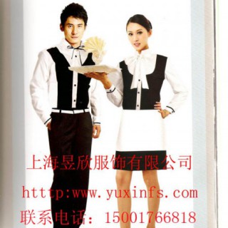 上海酒店服装定做 咖啡厅服务员工作服定做