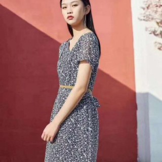 广州卡丽娅 品牌折扣女装 高端知名品牌 复古流行系列连衣裙尾