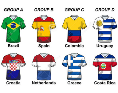 2014世界杯32强主客场球衣